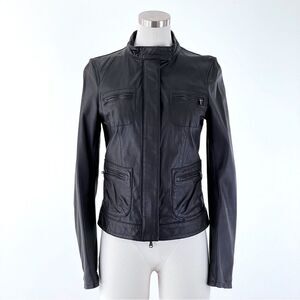 Martin + Osa Black Leather Racer Style Jacket